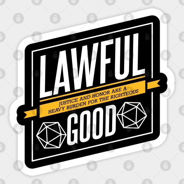 Character Alignment Quotes - Lawful Good Sticker by Meta Cortex